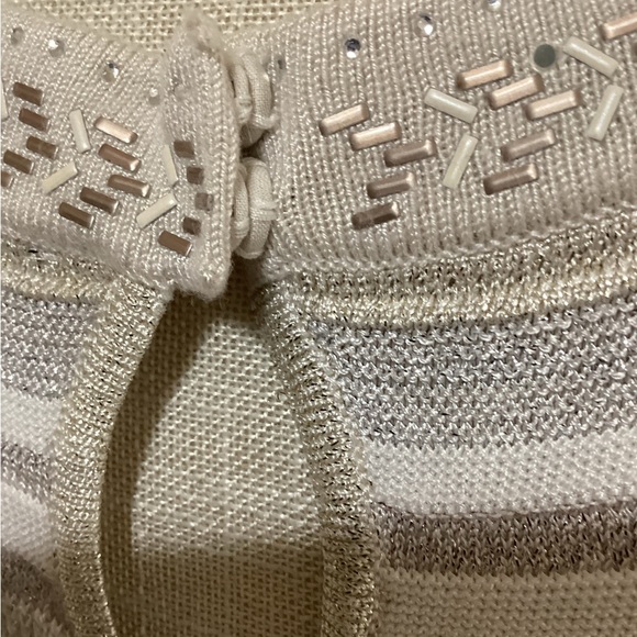 WHBM Size L Metallic Embellished Sweater Tank Top | EUC - Picture 8 of 9